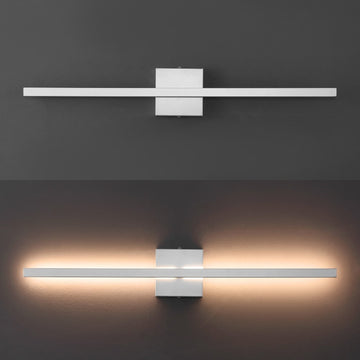Vara 28" Modern Minimalist Indoor/Outdoor Metal 350-Degree Rotatable Dimmable Integrated LED Wall Sconce
